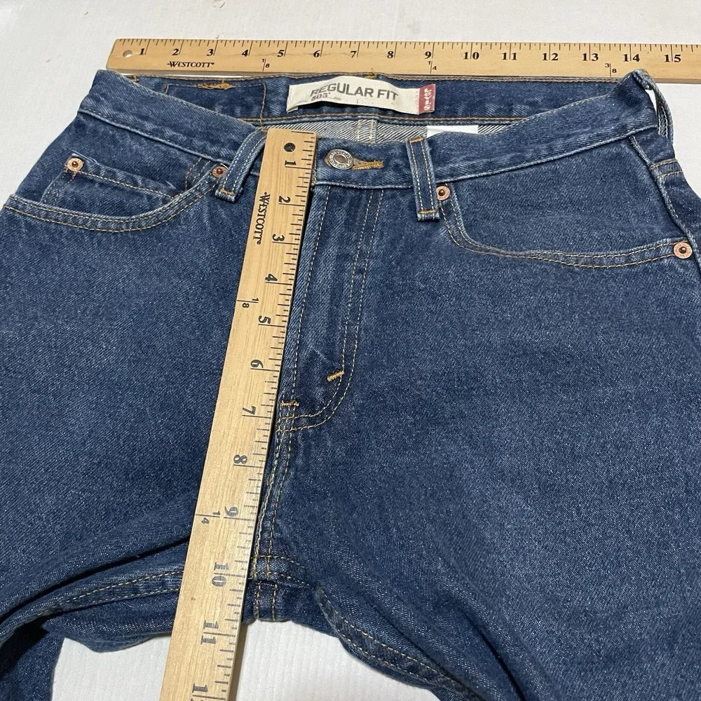 Levi's 505 Regular Fit Men's Jeans W29 L30 Dark Wash Straight Leg Made Mexico